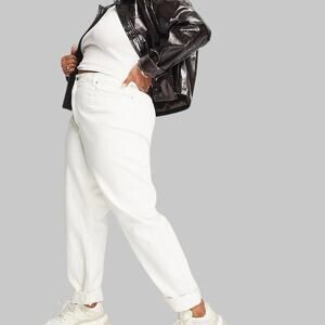 ASOS Design Curve Mid-Rise 'Slouchy' Mom Jeans Plus Size 24 NWT $35 MSRP